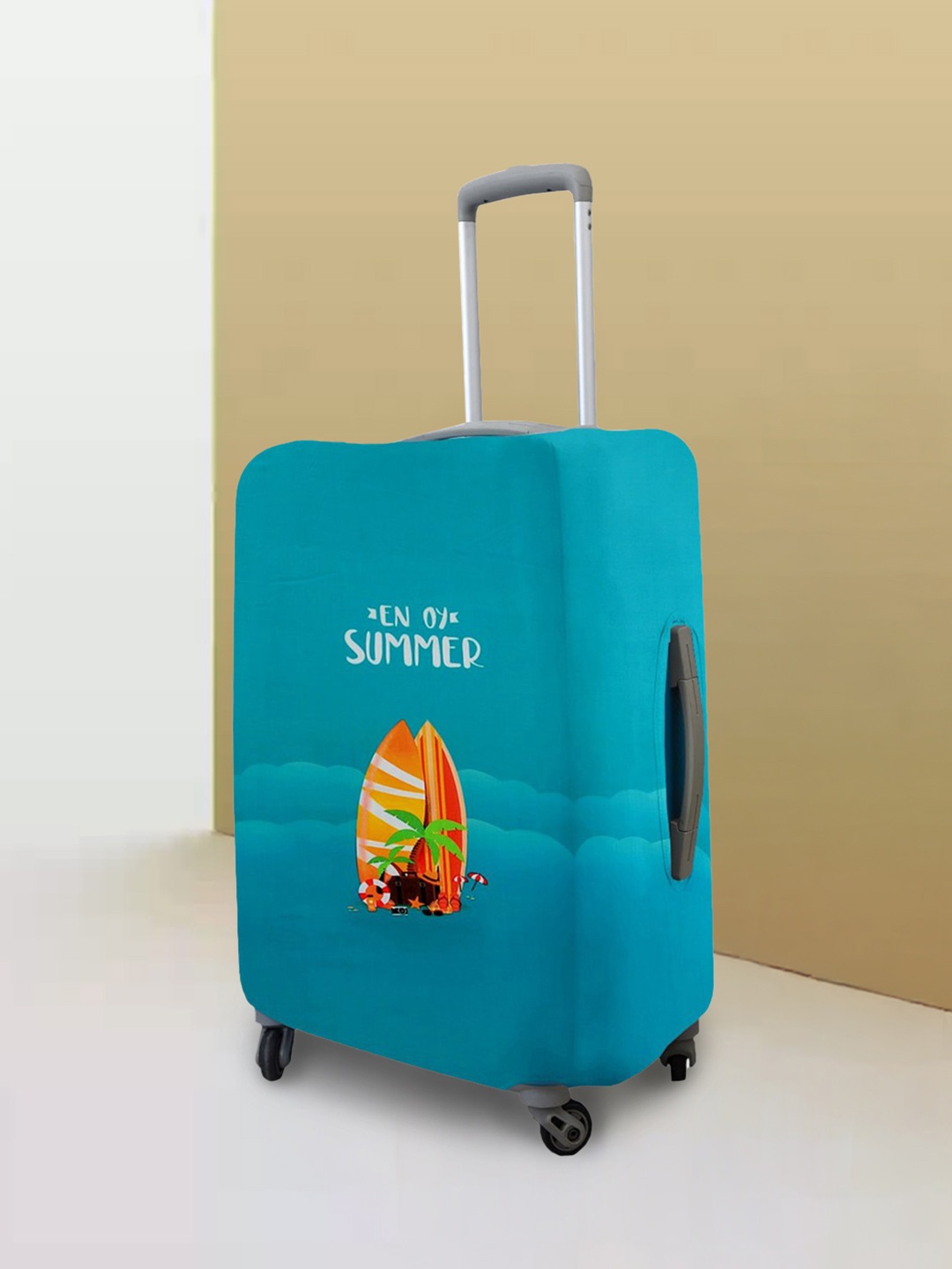 

Cortina Blue Printed Trolley Cover, Multi