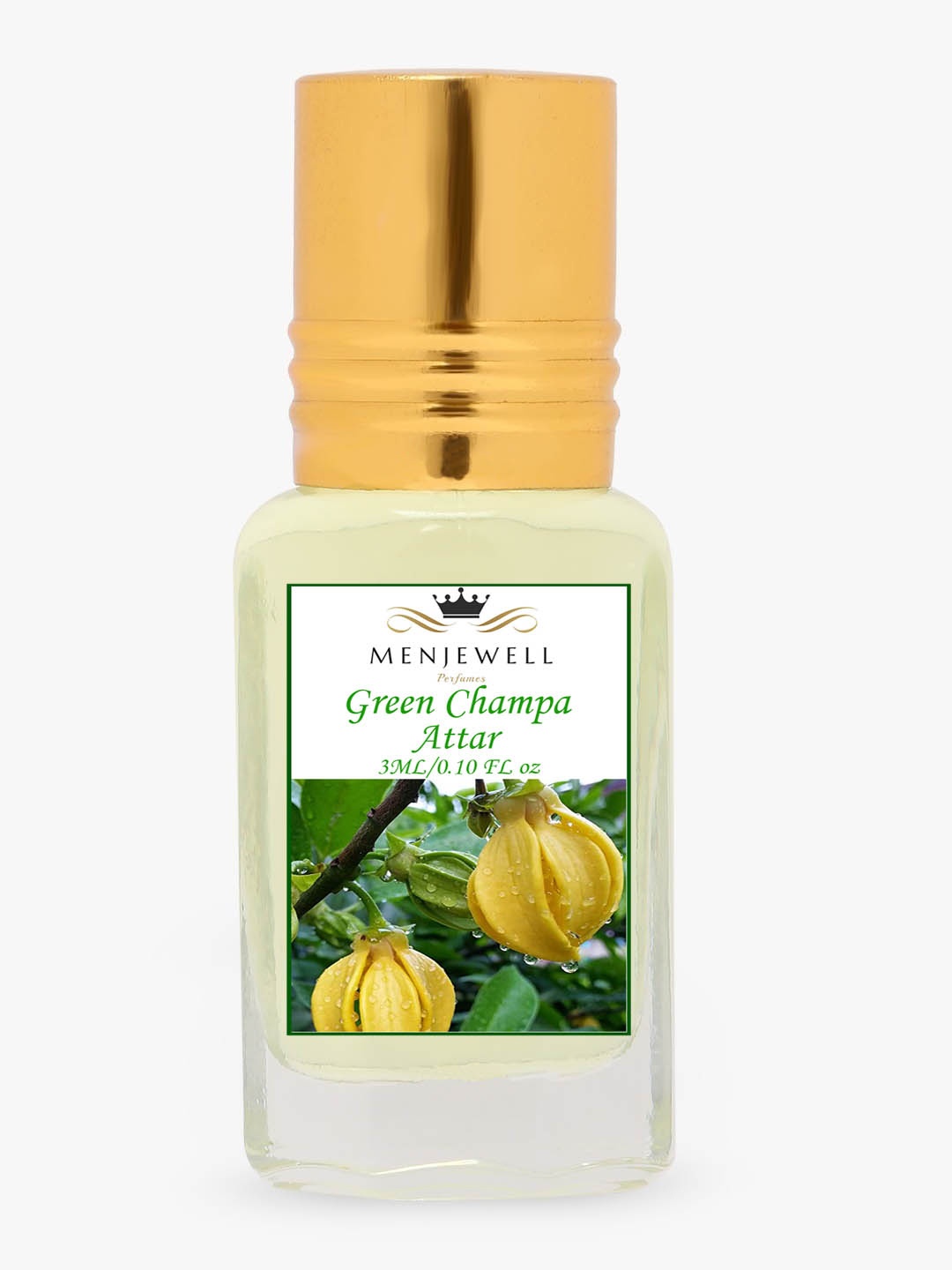 

Menjewell Green Champa Long Lasting Attar 3ml, Transparent