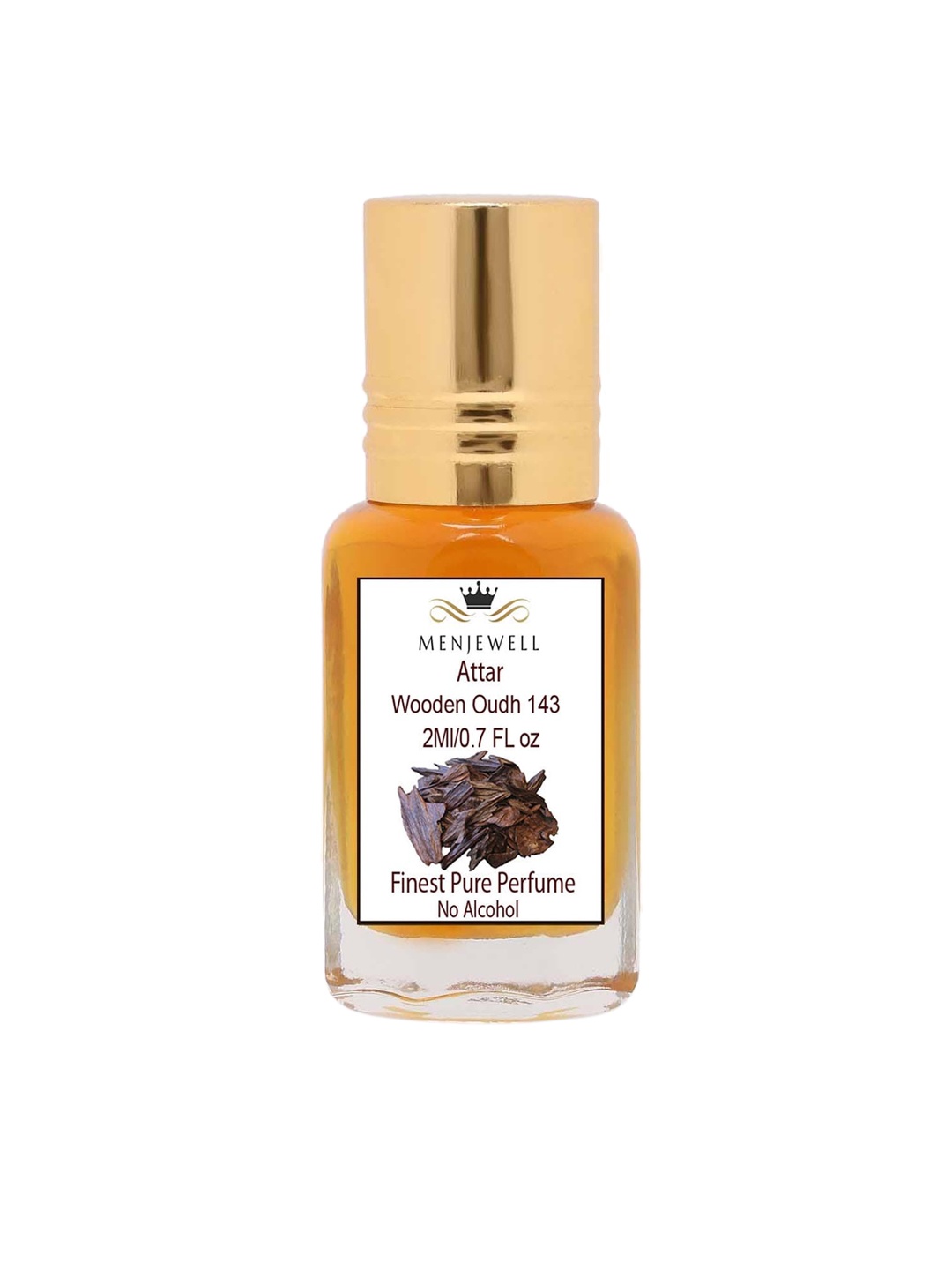 

Menjewell Wooden Oudh 143 Attar 2ml, Transparent