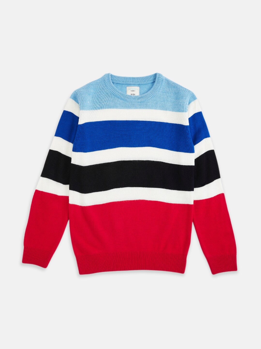 

Pantaloons Junior Boys Blue & Red Striped Pullover