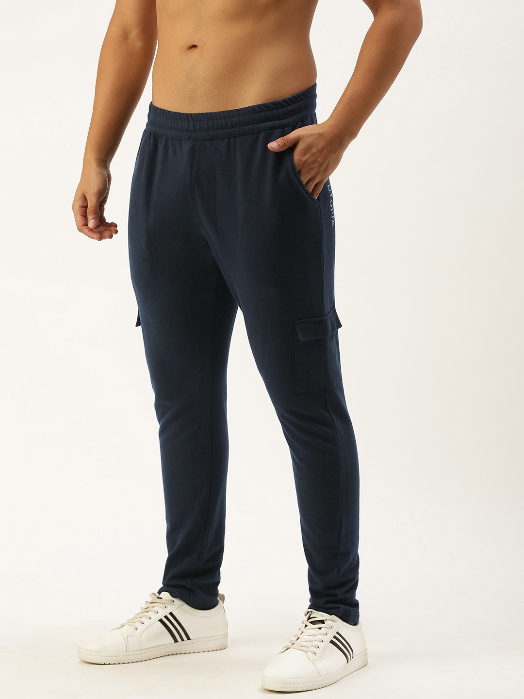 

Flying Machine Men Navy Blue Joggers