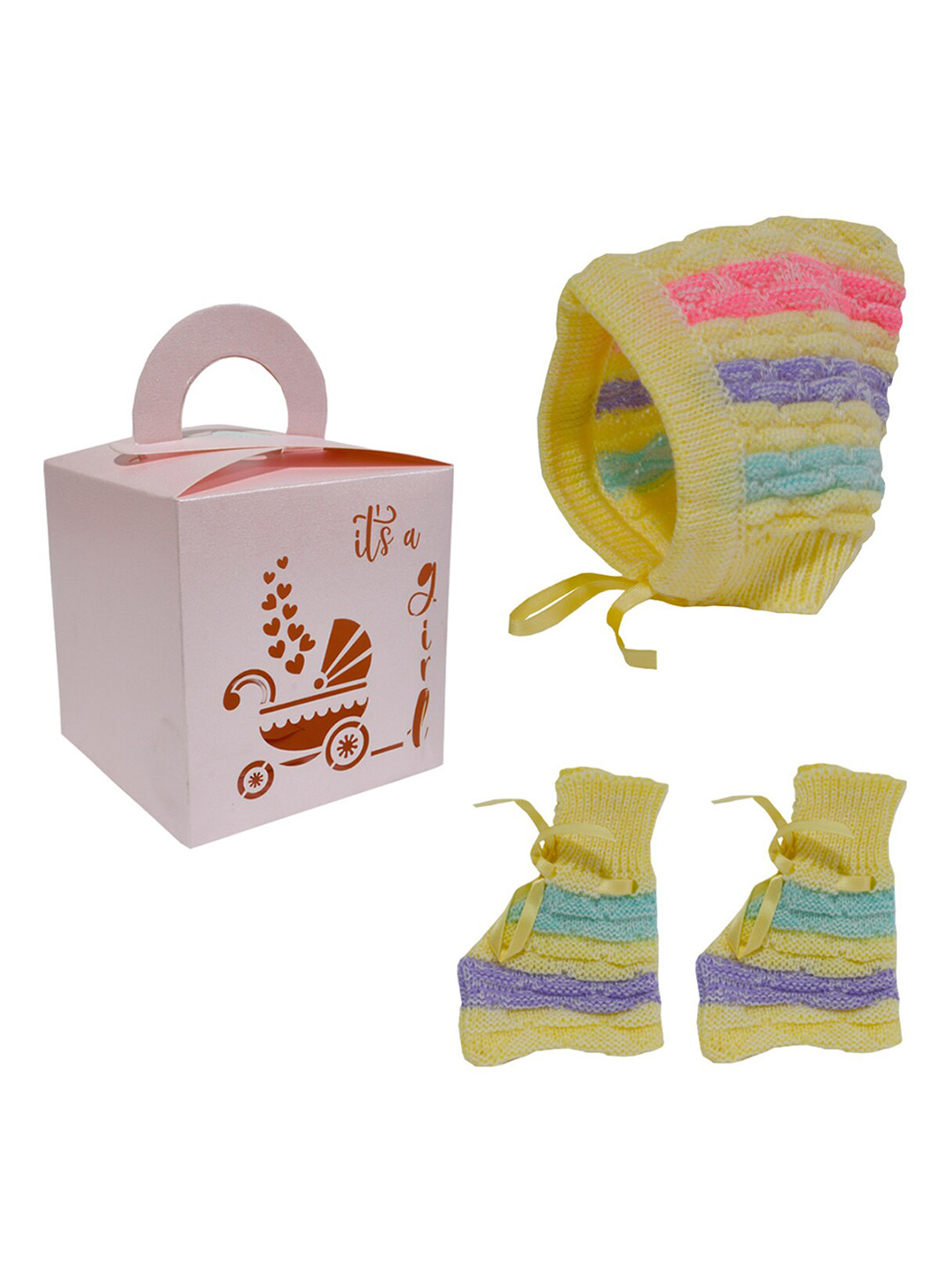 

Little Angels Infant Boys Yellow & Blue Patterned Apparel Gift Set