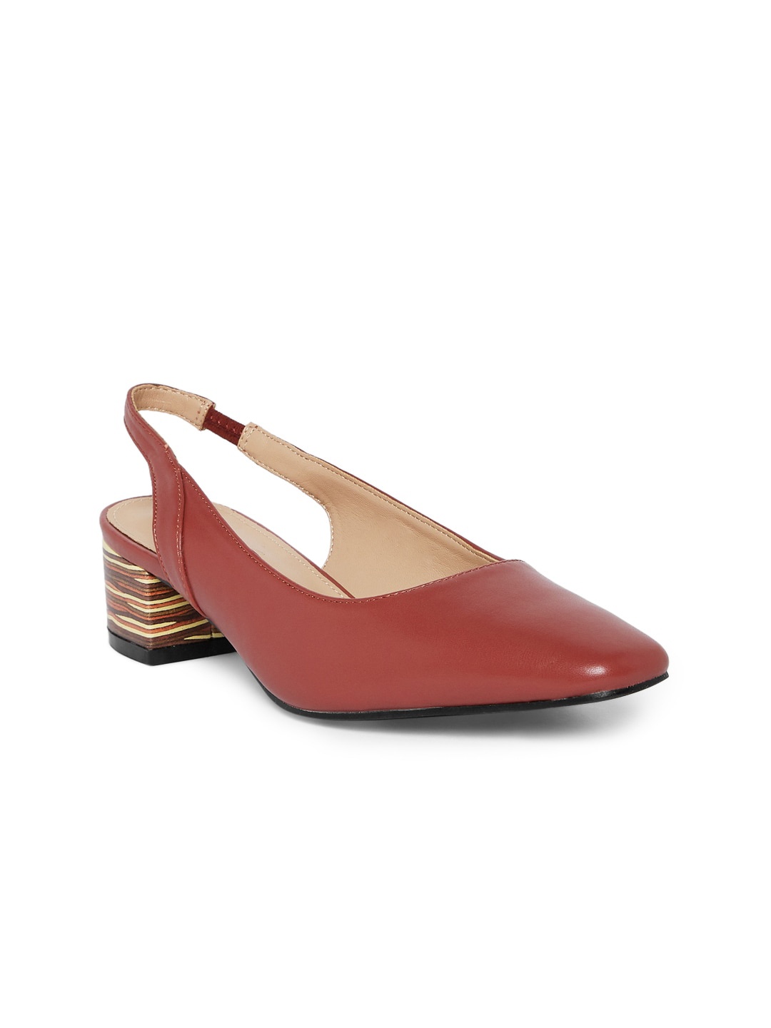 

Forever Glam by Pantaloons Brown PU Block Mules