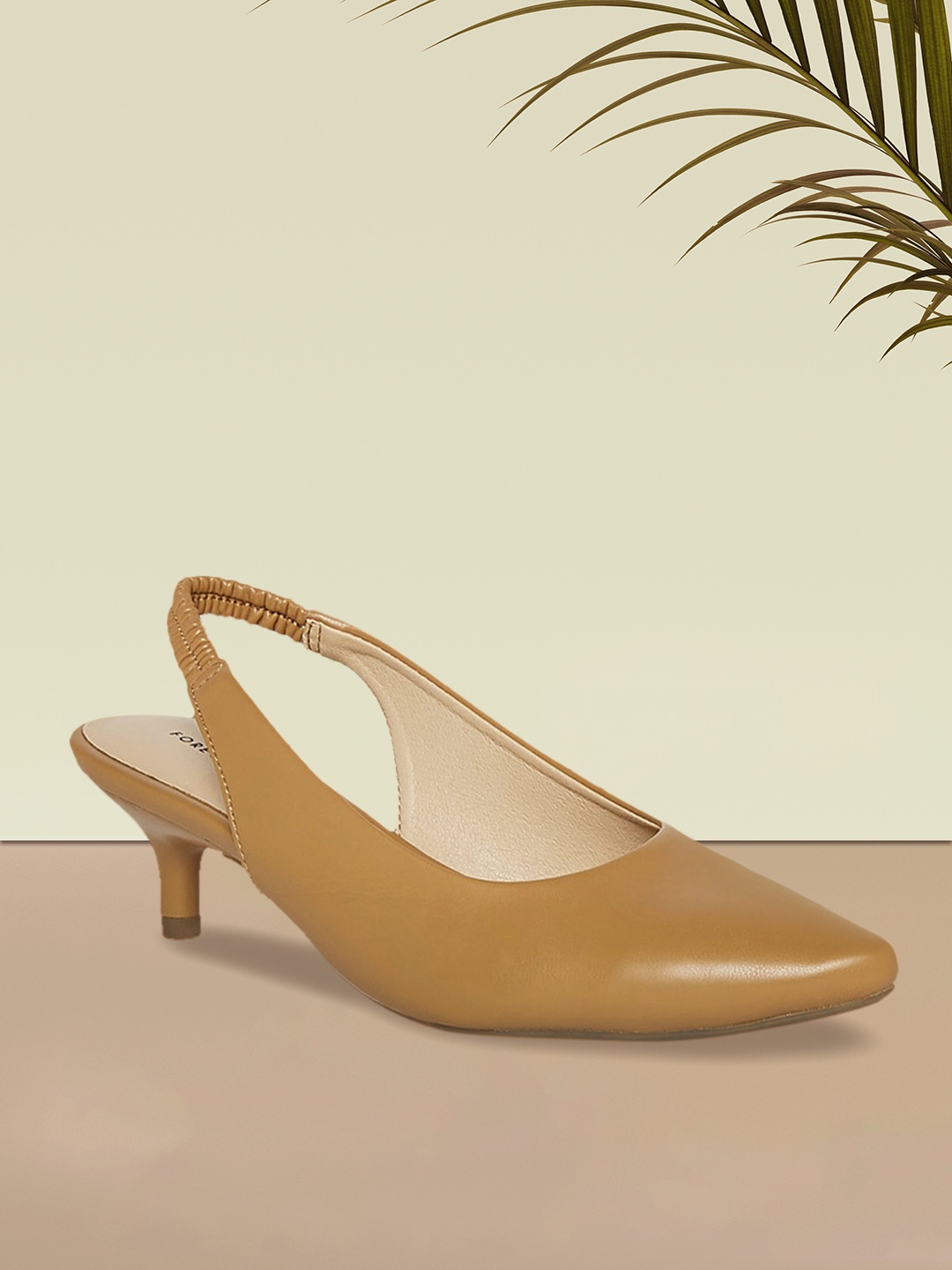 

Forever Glam by Pantaloons Mustard Yellow PU Kitten Mules