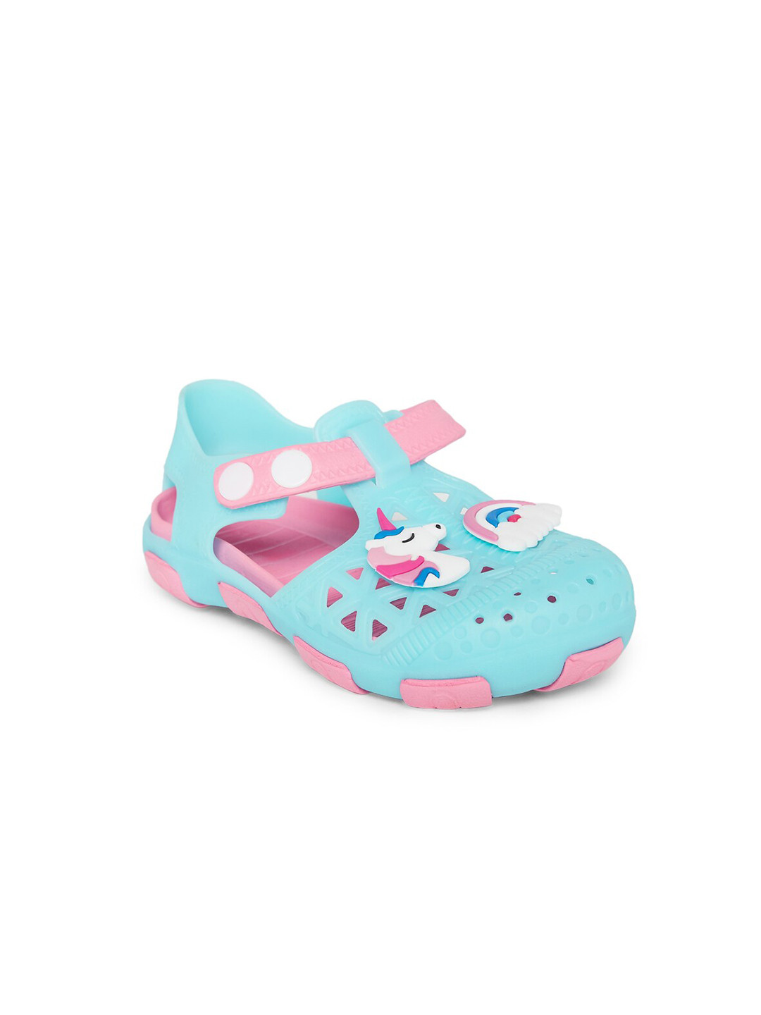 

Pantaloons Junior Girls Turquoise Blue & Pink Unicorn Clogs