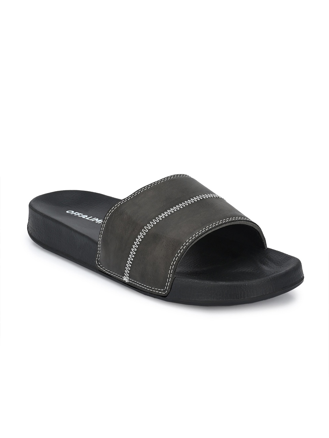 

OFF LIMITS Men Grey & Black Sliders