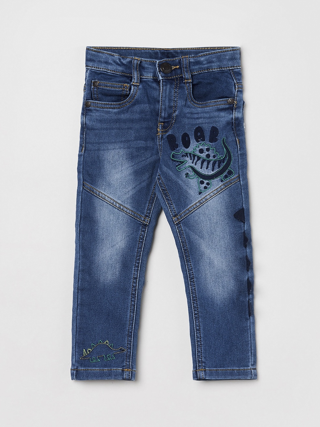 

max Boys Blue Slim Fit Light Fade Jeans