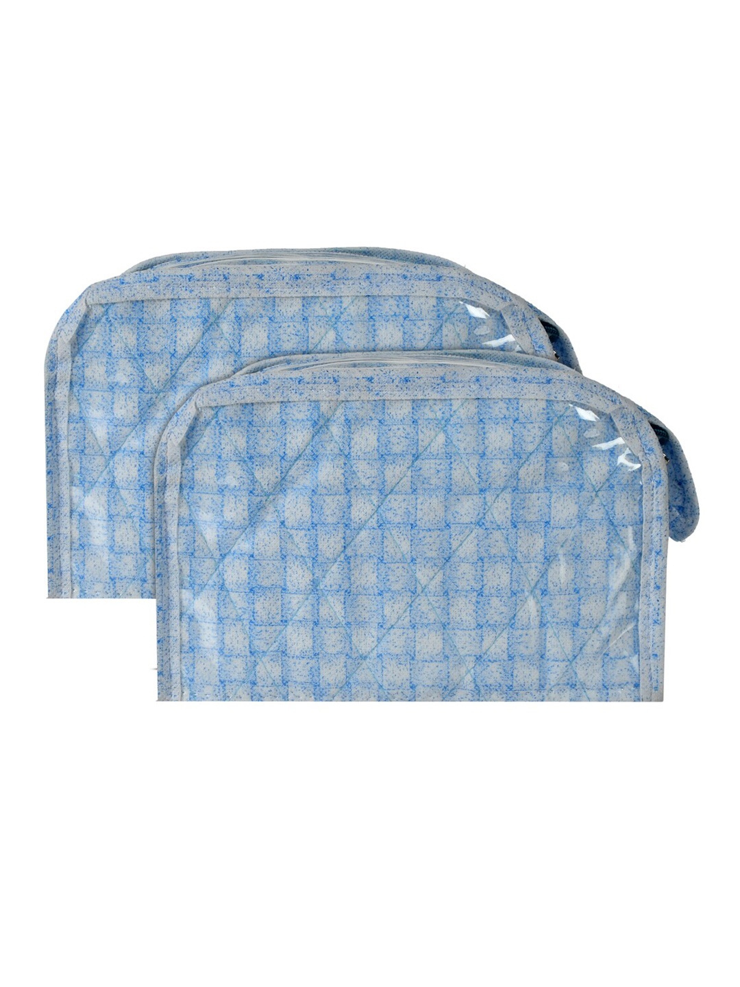 

Kuber Industries Set Of 2 Blue & Off-White Printed Jewellery Organisers
