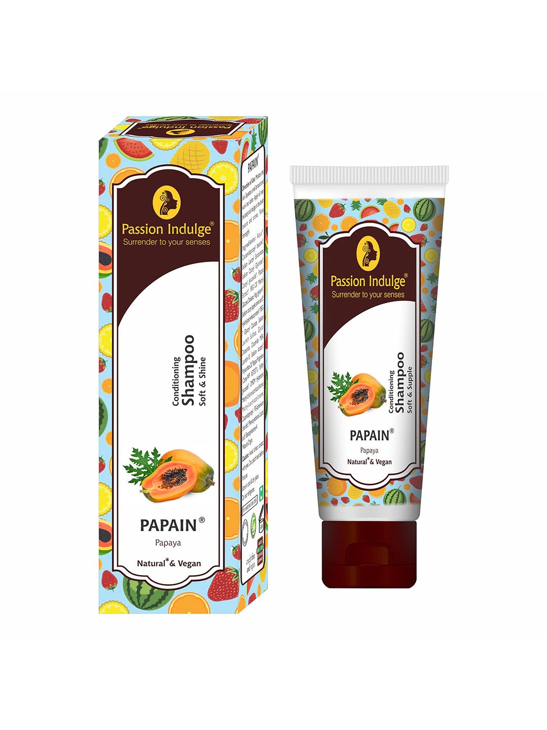 

Passion Indulge Papain Shampoo for Soft and Shining Hair - 200 ml, White