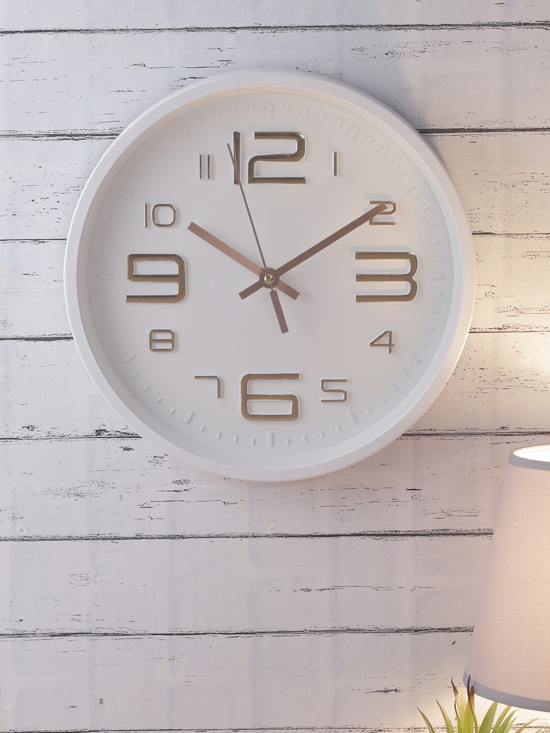 

House Of Accessories White Contemporary Wall Clock