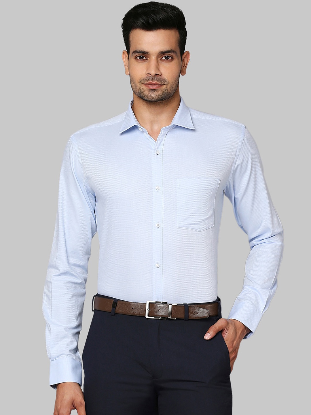 

Park Avenue Men Blue Slim Fit Opaque Formal Shirt