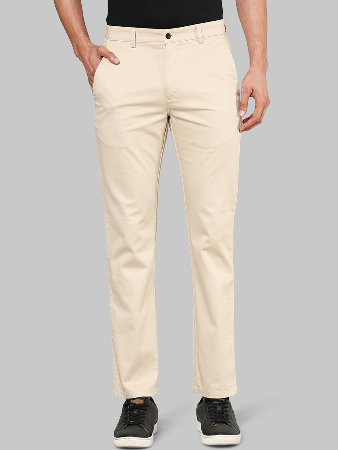 

Park Avenue Men Beige Mid-Rise Casual Trousers