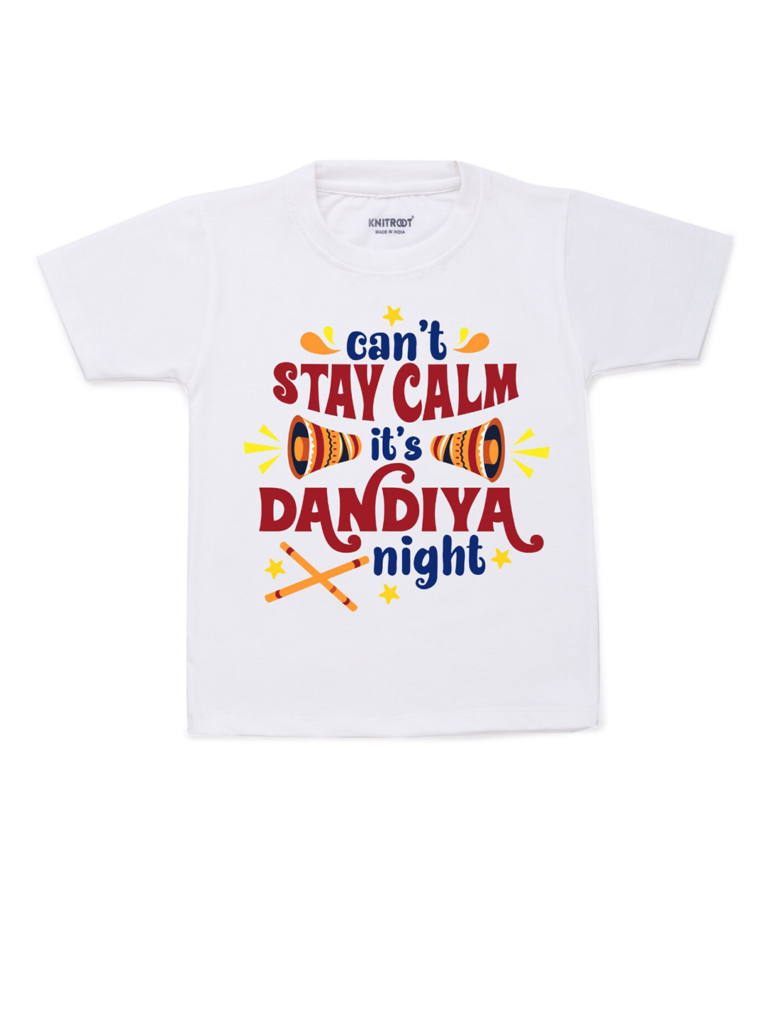 

KNITROOT Unisex Kids White Graphic Printed T-shirt