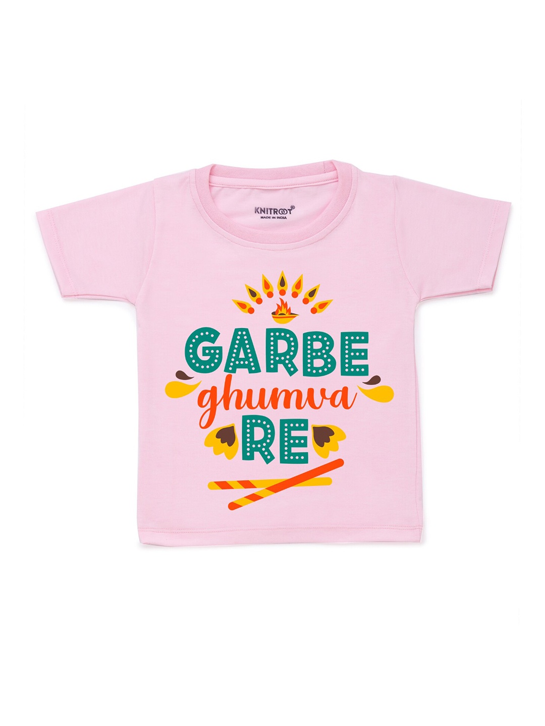 

KNITROOT Unisex Kids Pink T-shirt