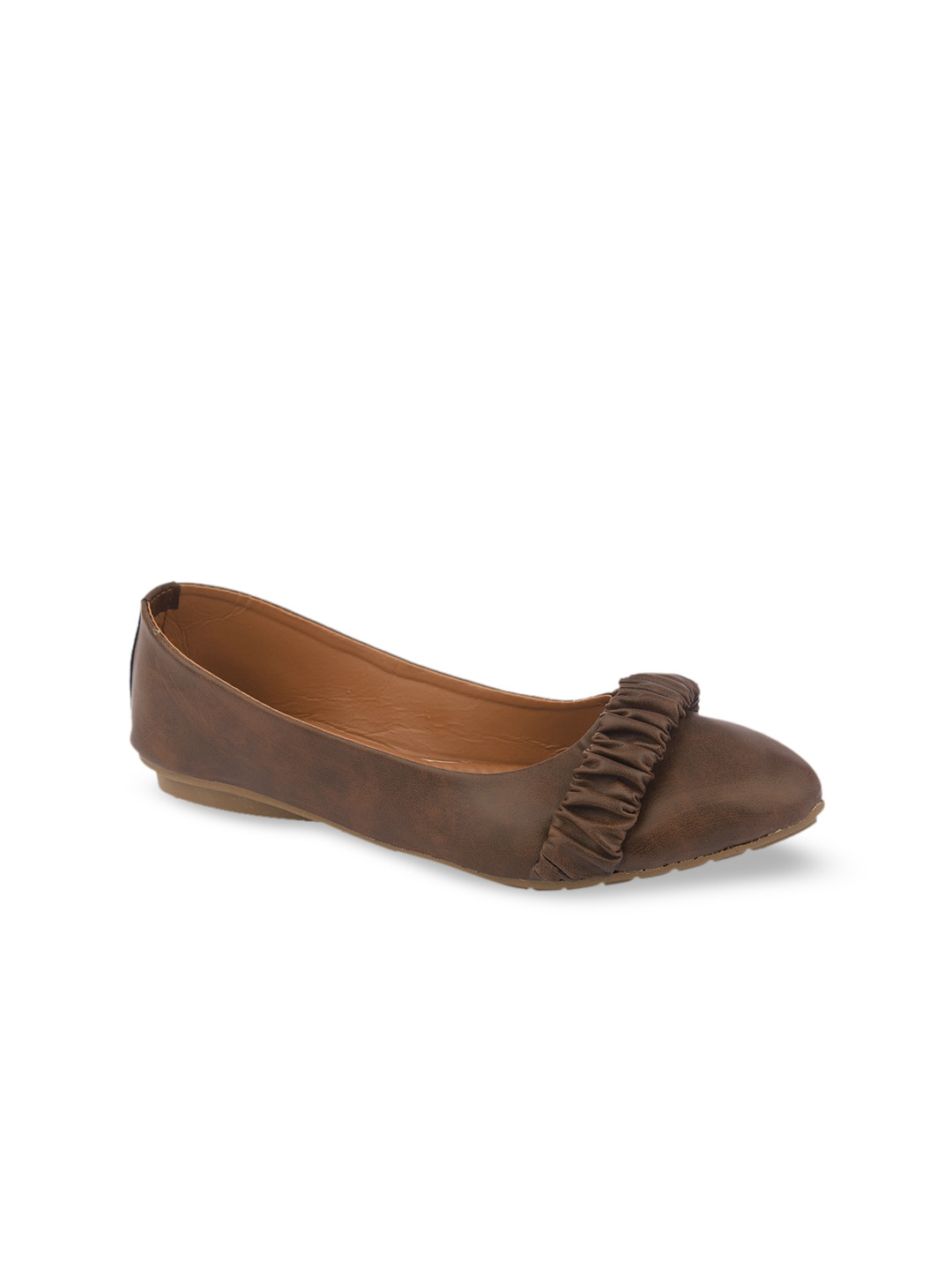 

DESI COLOUR Women Brown Ballerinas Flats