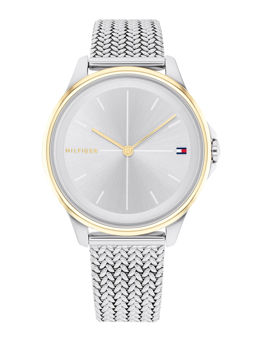 

Tommy Hilfiger Women Silver-Toned Dial & Stainless Steel Bracelet Style Straps Watch