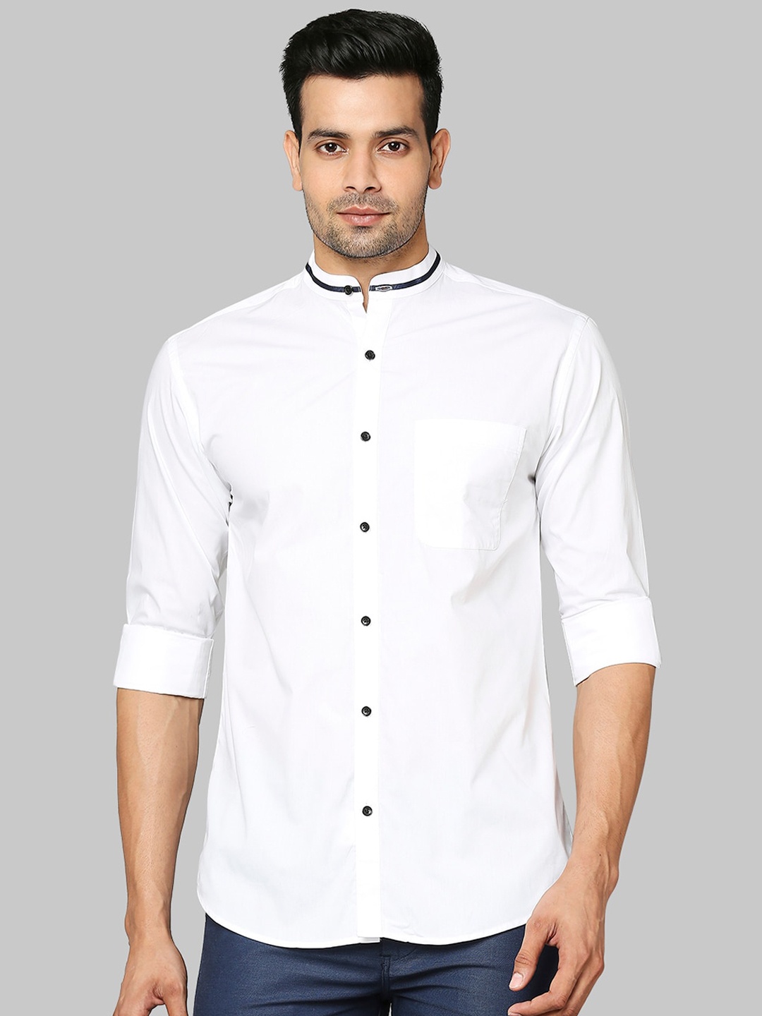 

Park Avenue Men White Slim Fit Opaque Formal Shirt