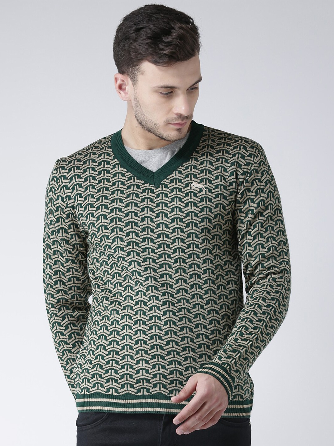 

JUMP USA Men Green Pullover