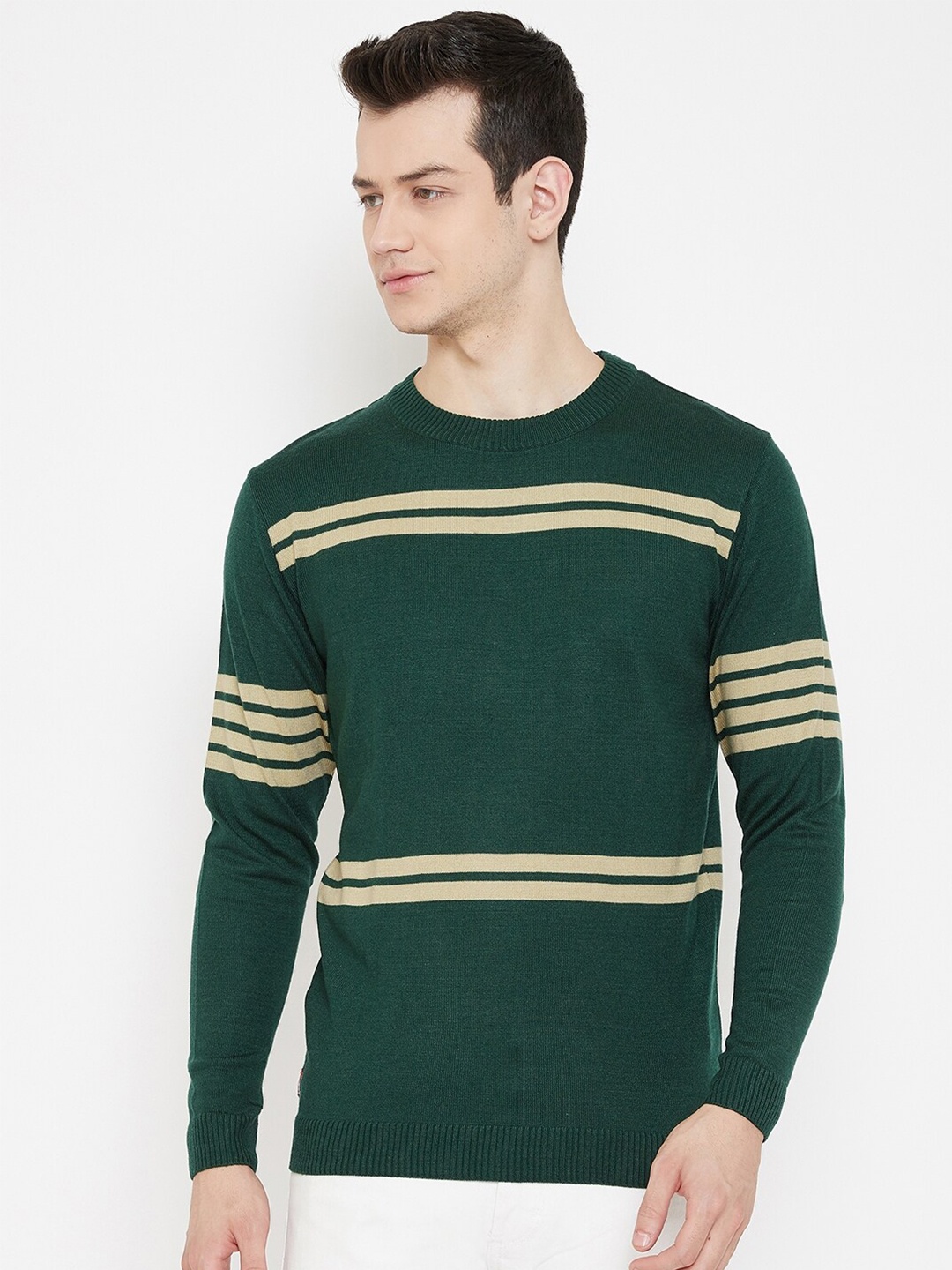

JUMP USA Men Green Striped