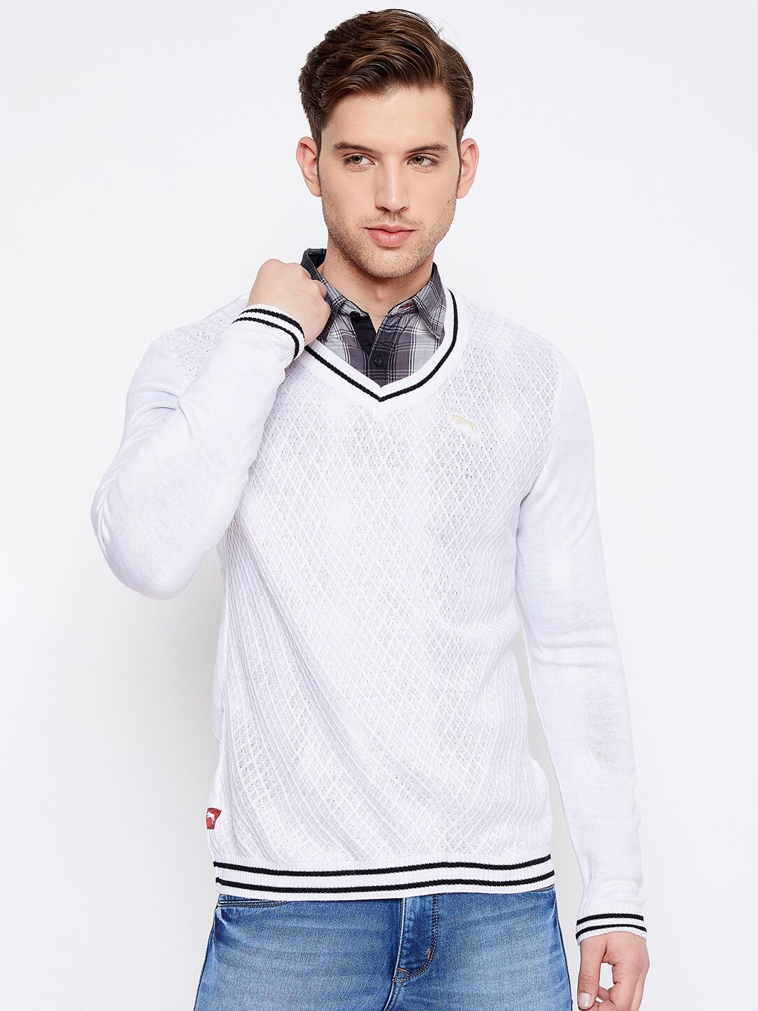 

JUMP USA Men White & Black Pullover