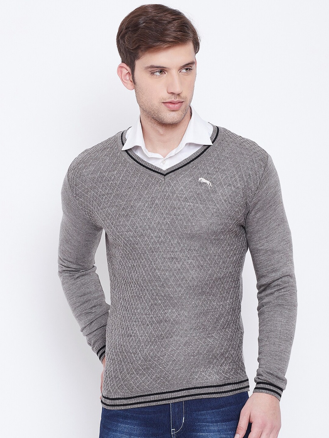 

JUMP USA Men Grey Pullover