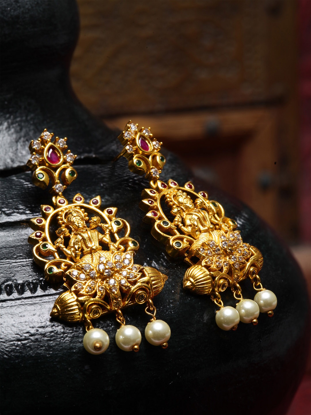 

PANASH Gold-Toned Classic Drop Earrings