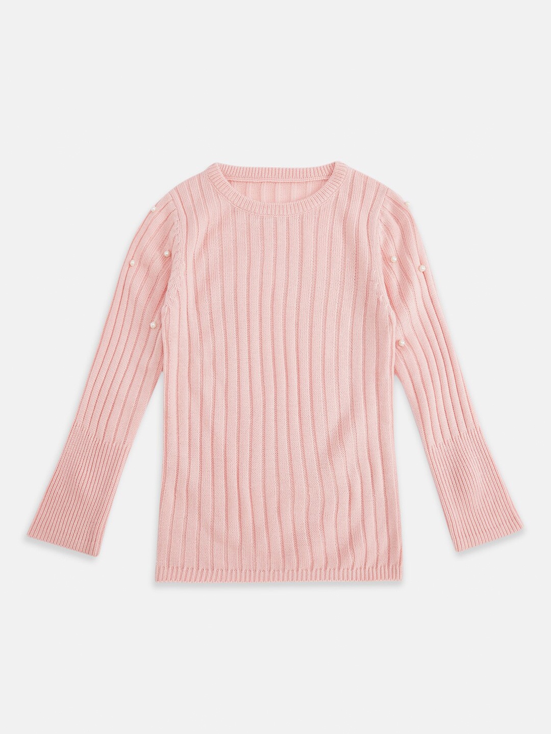 

Pantaloons Junior Girls Pink Ribbed Sweater