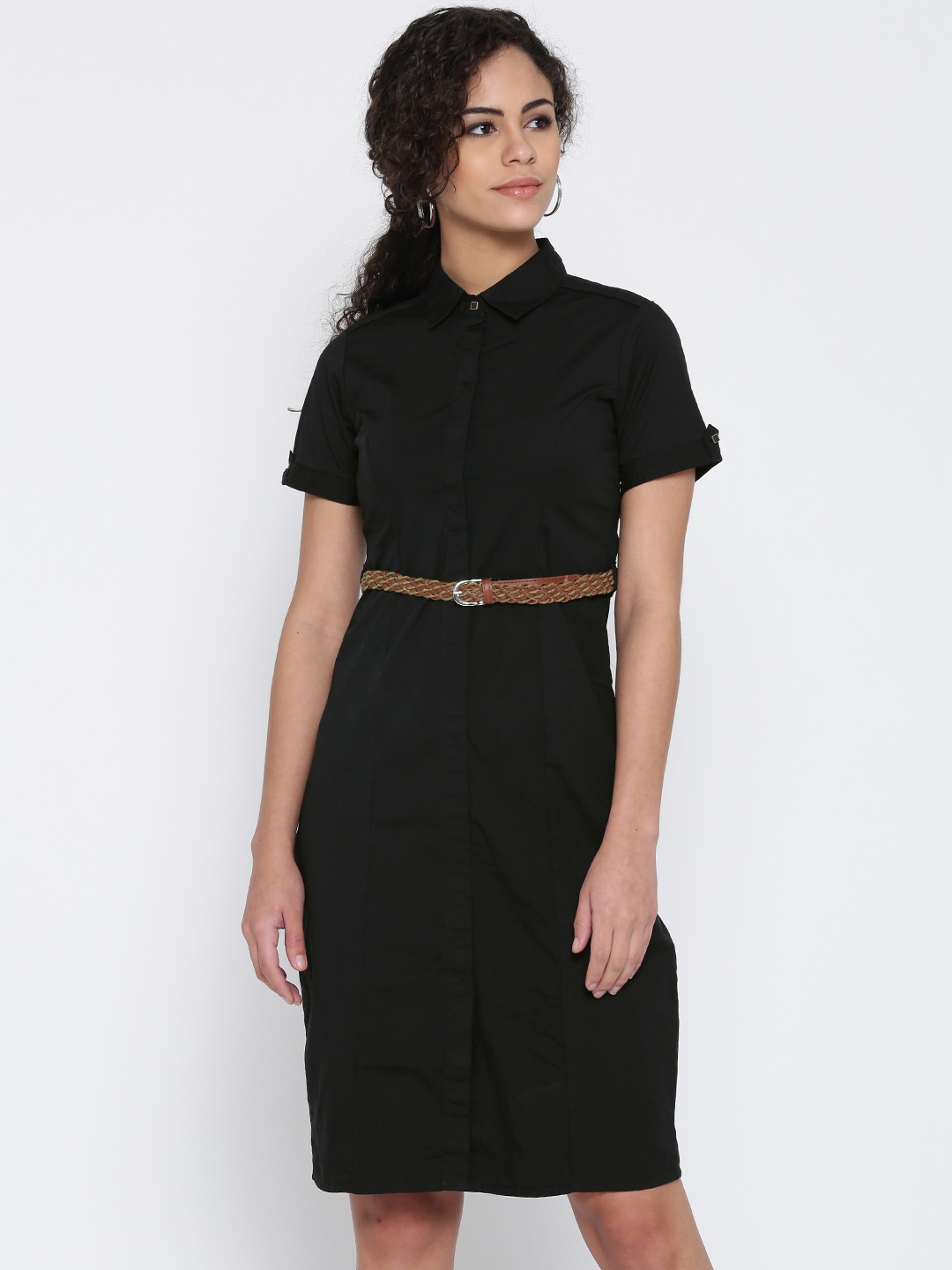 

Tokyo Talkies Women Black Shirt Dress