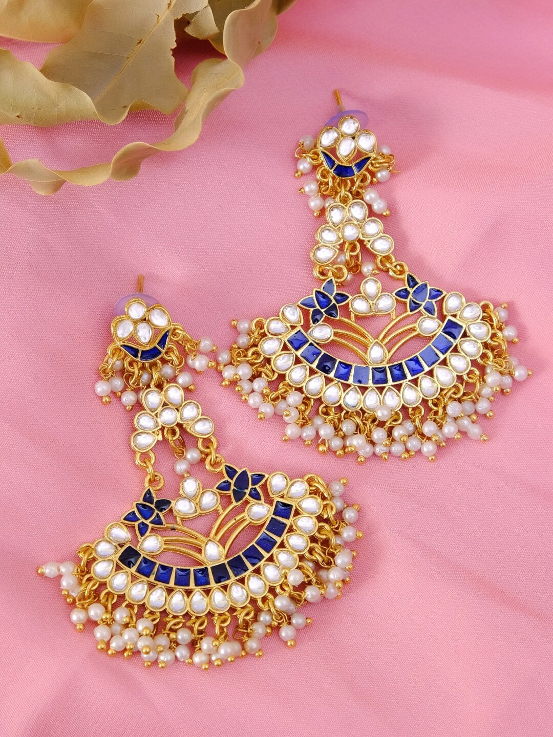 

Crunchy Fashion Blue Contemporary Chandbalis Earrings