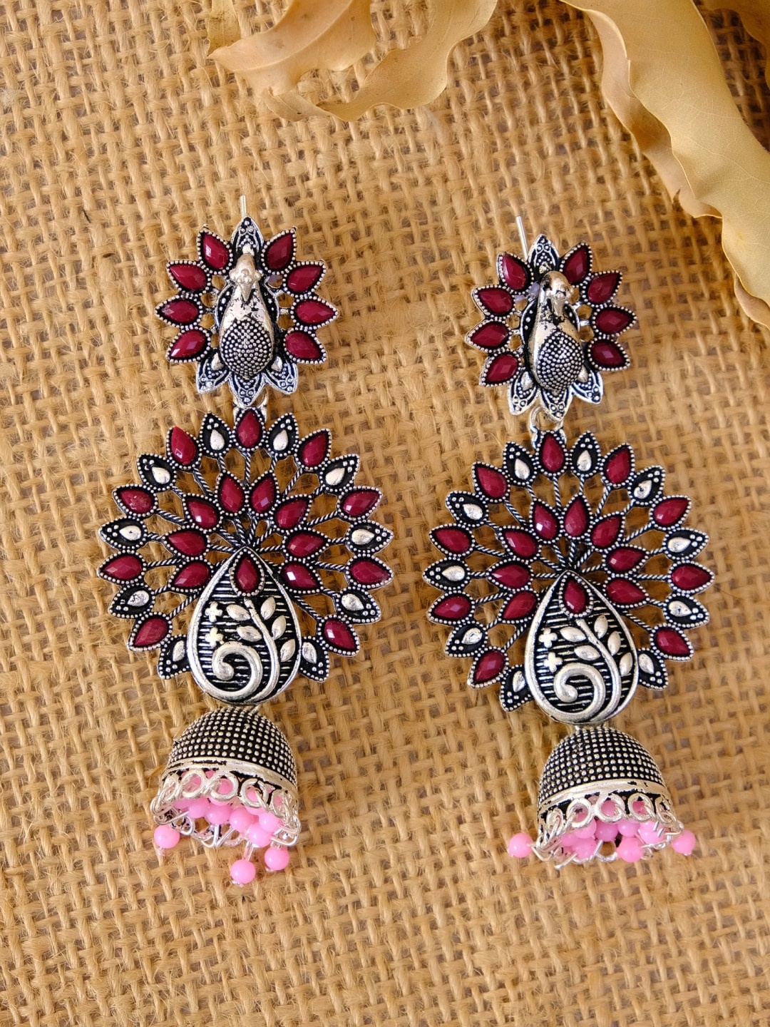 

Crunchy Fashion Multicoloured Contemporary Jhumkas Earrings, Multi