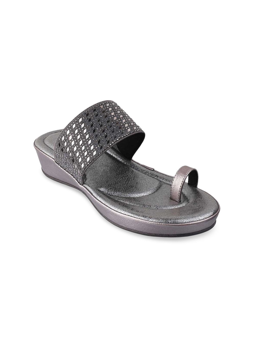 

Catwalk Silver-Toned Embellished Wedge Sandals