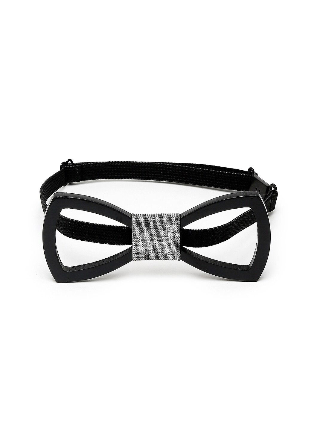 

Alvaro Castagnino Men Black Wooden Bow Tie