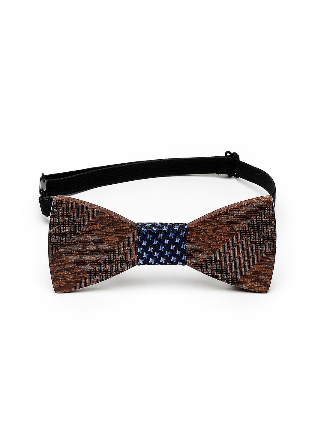 

Alvaro Castagnino Men Brown Printed Wooden Bow Tie