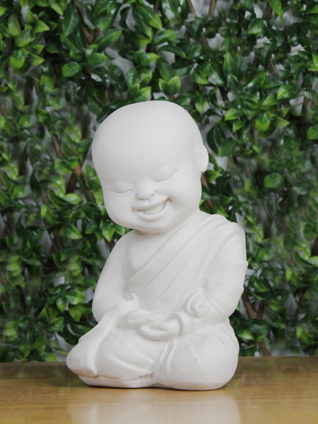 

Wonderland White Baby Monk Sitting Garden Accessory