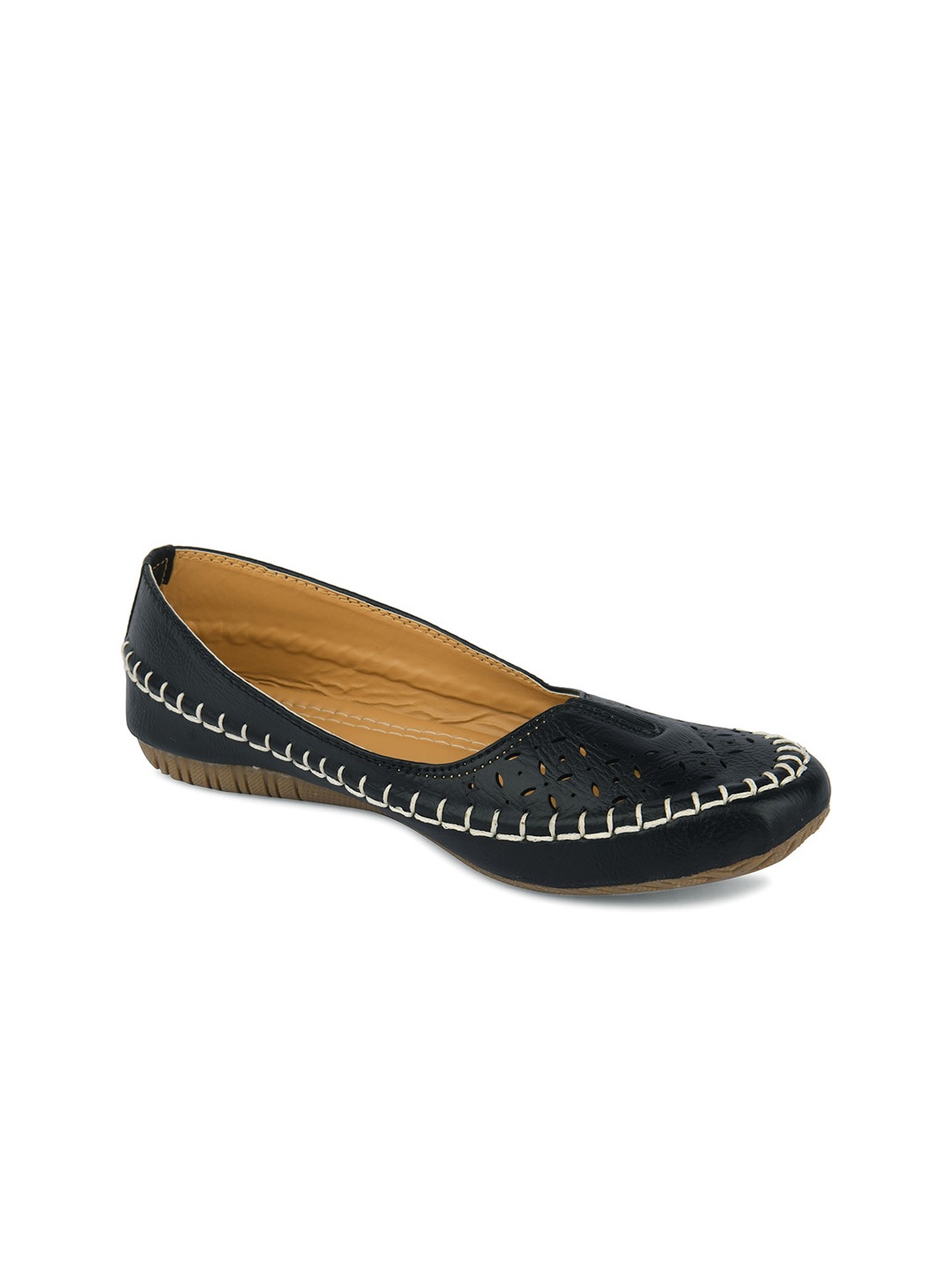 

DESI COLOUR Women Black Ballerinas Flats