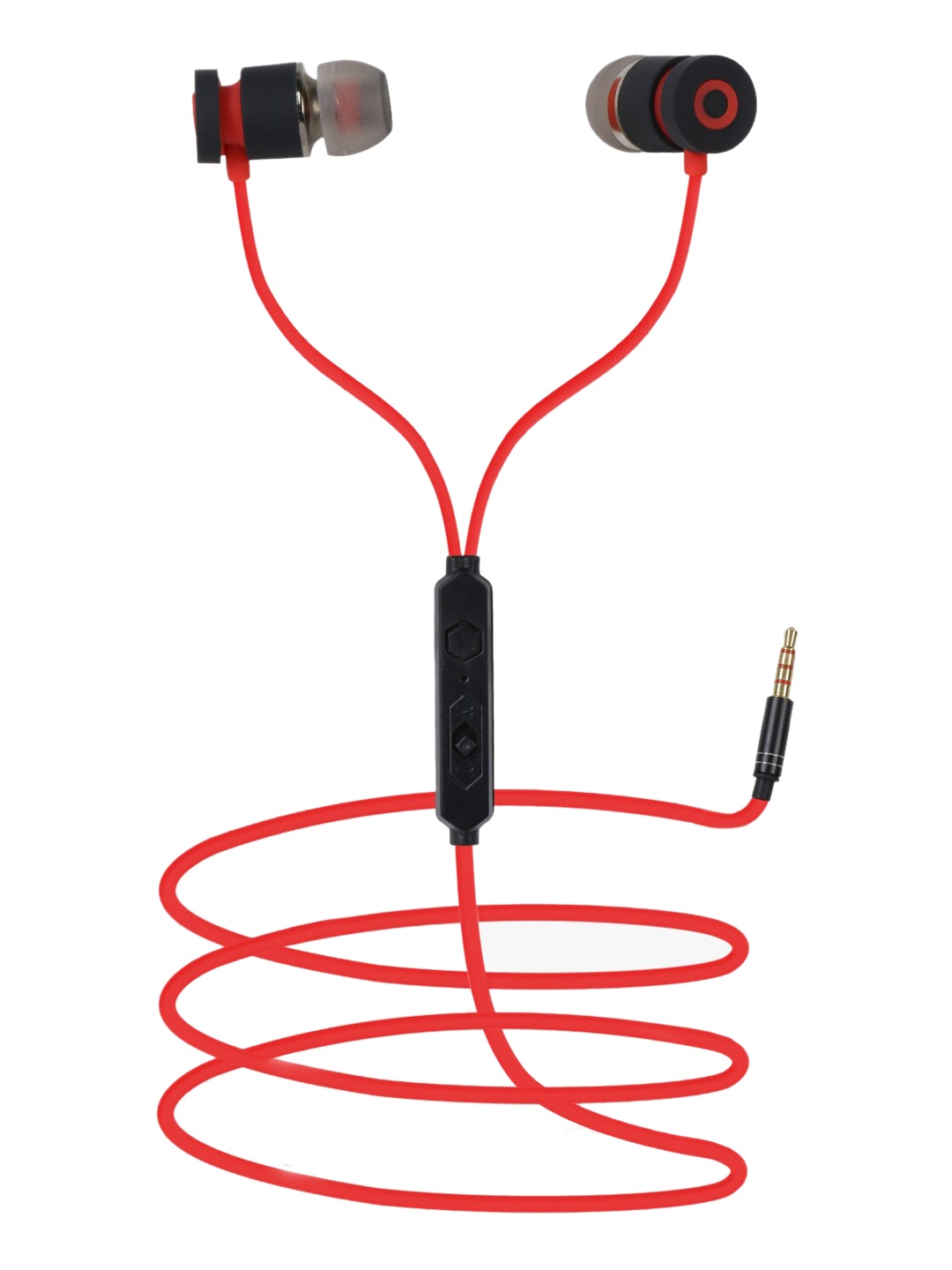 

SWAGME Unisex Red Solid Bassboss IE004 in-Ear Wired Earphones with Mic