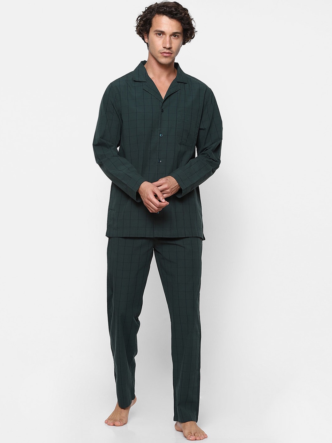 

Ajile by Pantaloons Men Green Night suit