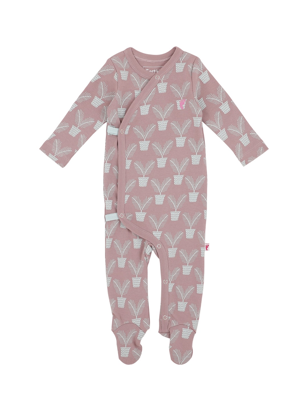 

First Kick Unisex Kids Purple Ponitelle Kimono Footie Romper