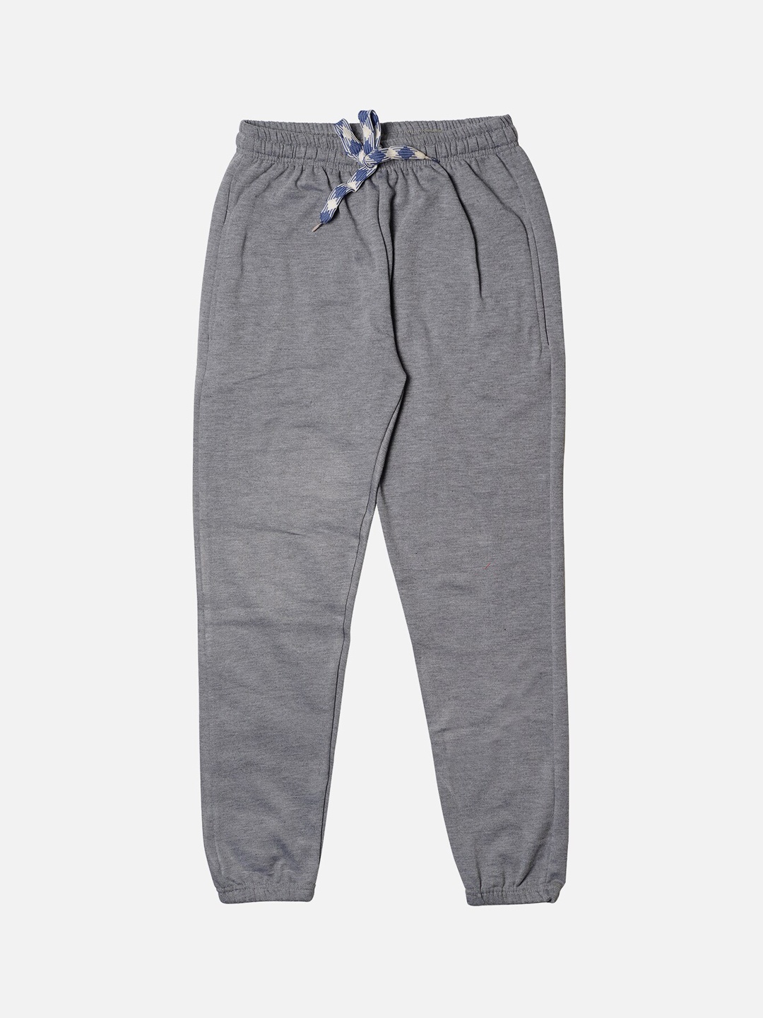 

TINY HUG Boys Grey Melange Solid Cotton Joggers