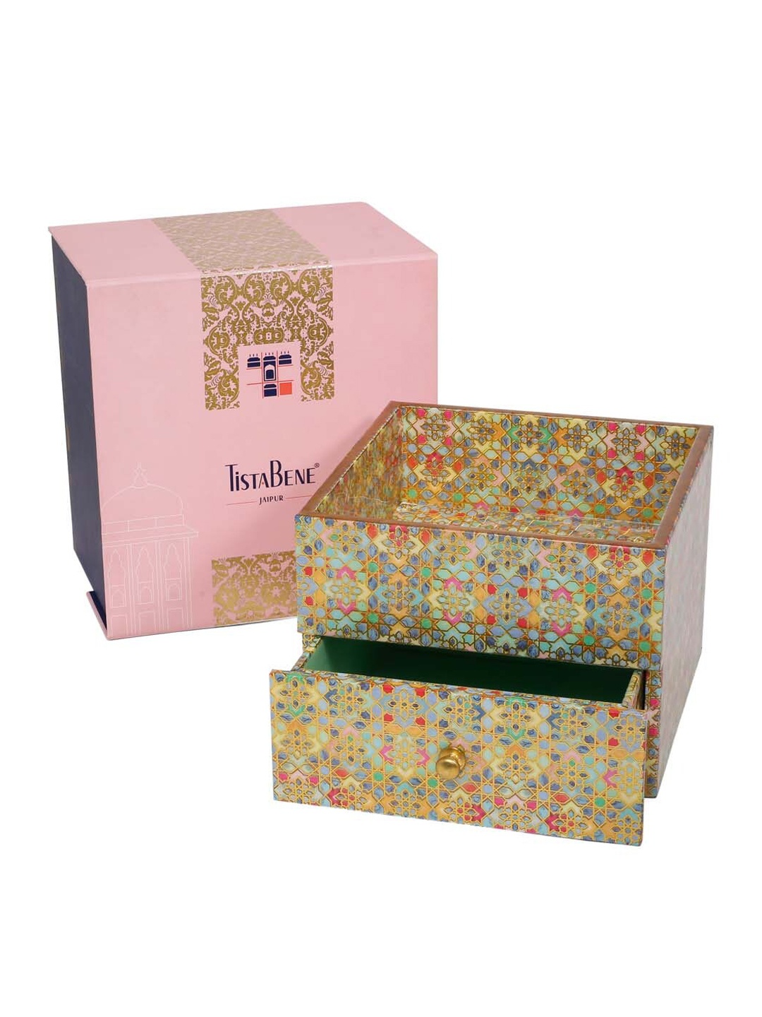 

Tistabene Red & Blue Printed Multi Utility Drawer Box