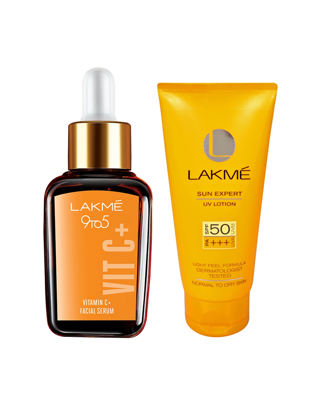 

Lakme Set of Sun Expert SPF 50 UV Lotion & Vitamin C+ Serum, Orange