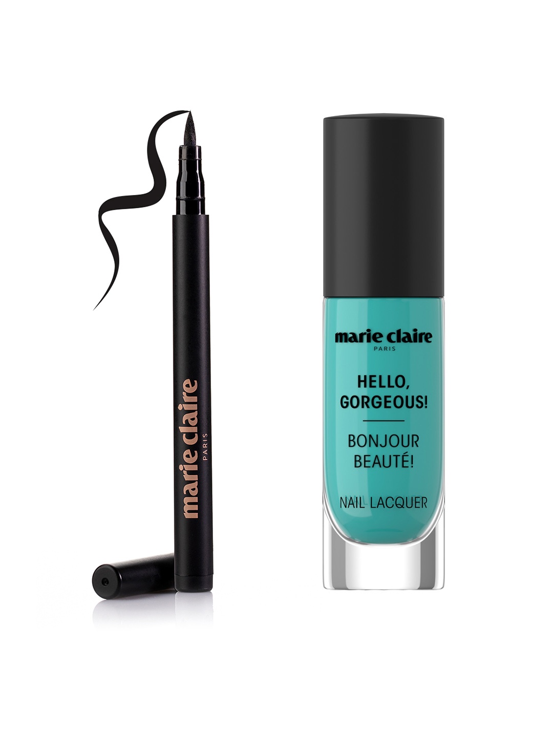 

Marie Claire Hello Gorgeous Sketch Eyeliner and Nail Lacquer - Grande Teal Green, Black