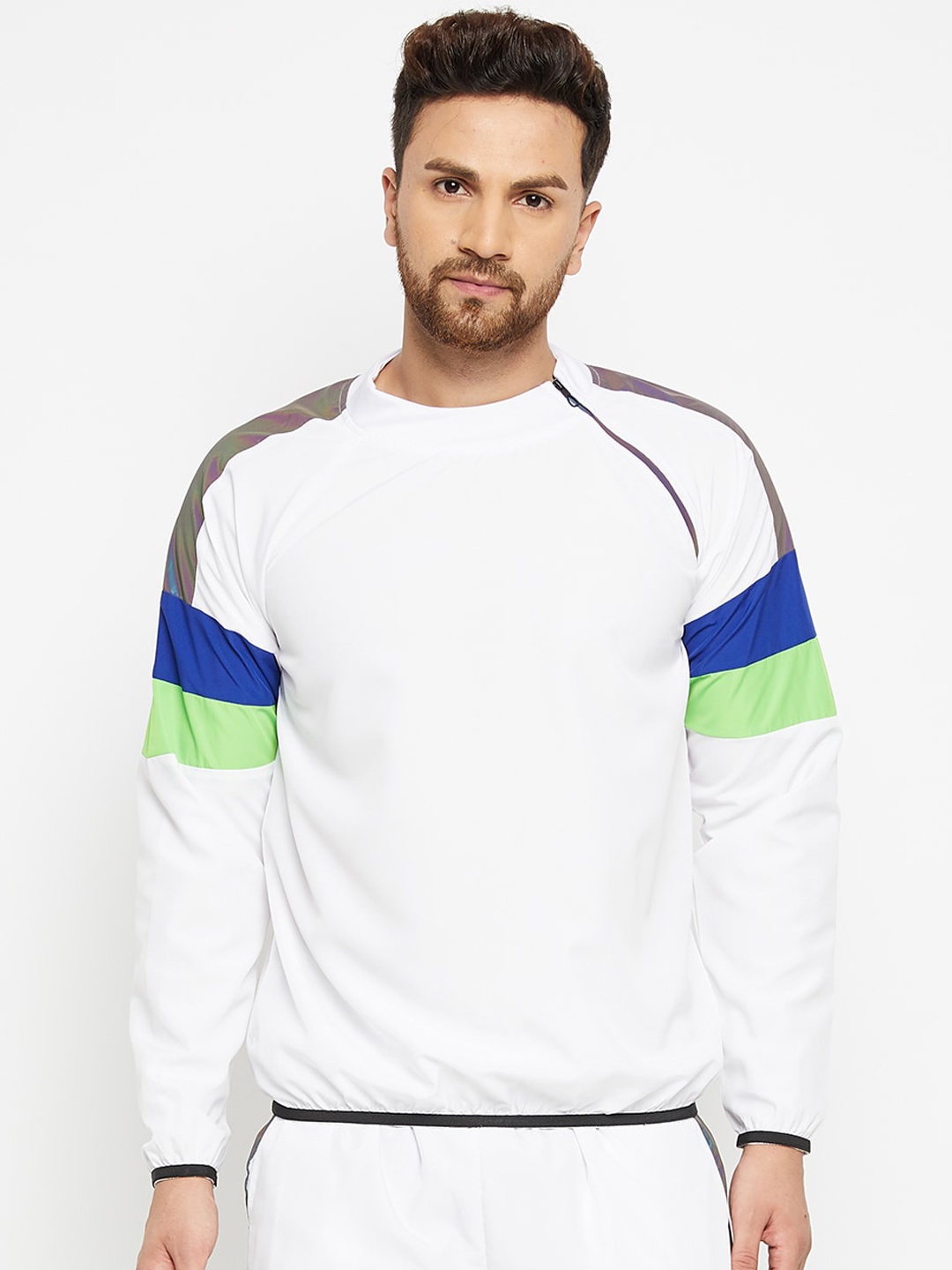 

FUGAZEE Men White Reflective Sweatshirt