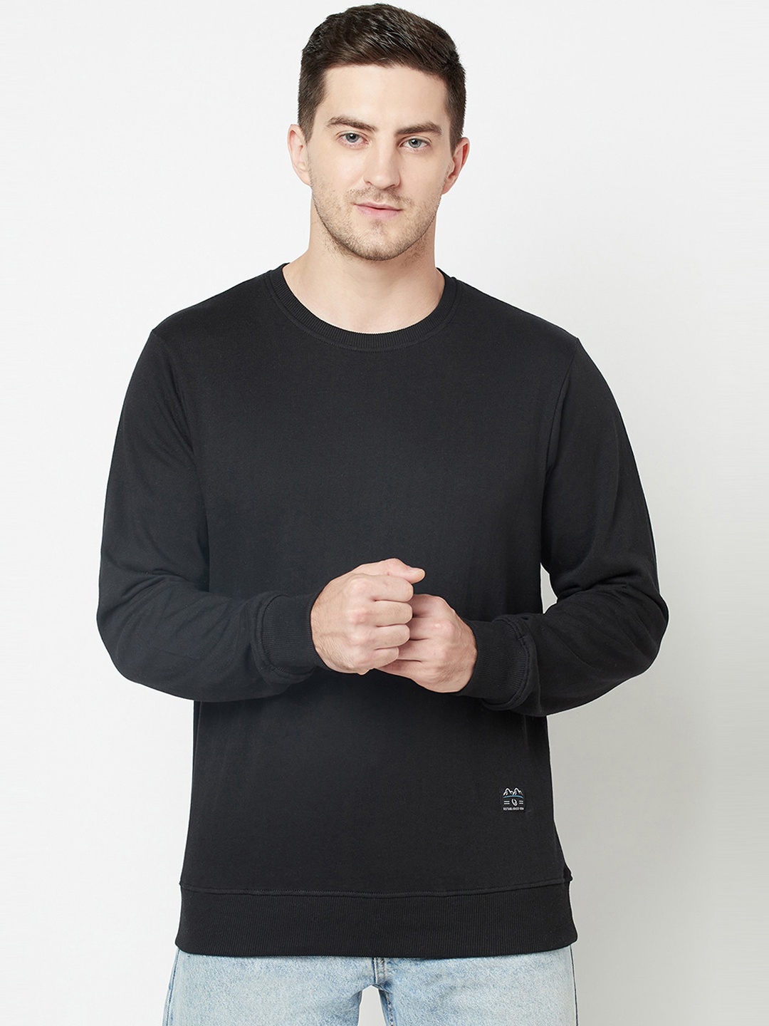 

ELEGANCE Men Black Sweatshirt