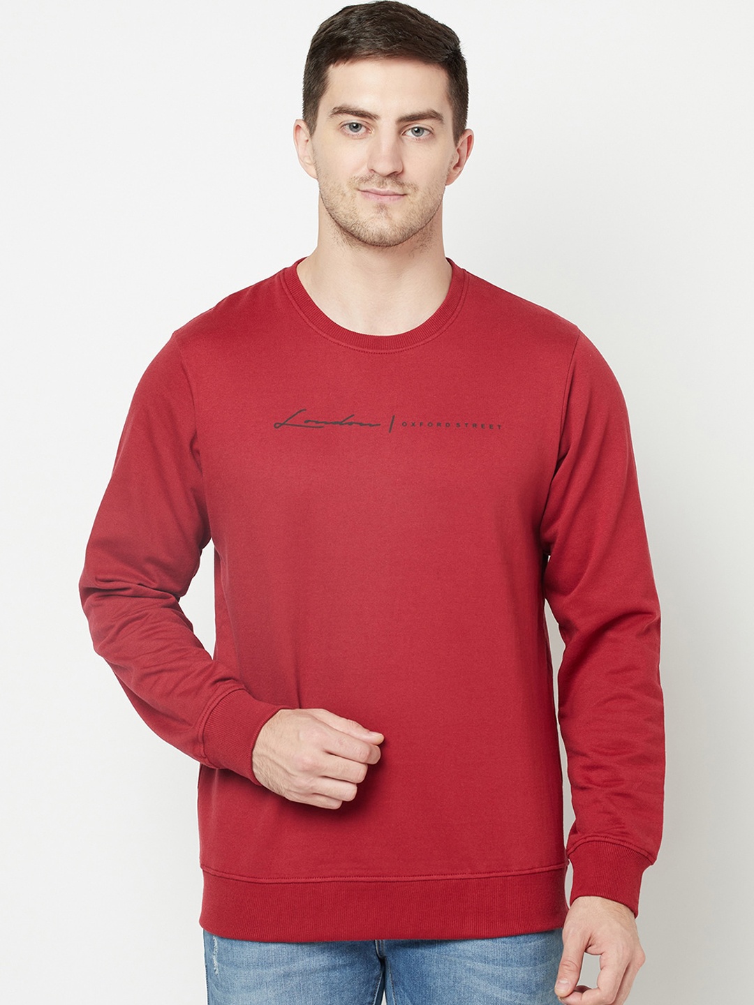 

ELEGANCE Men Red Sweatshirt