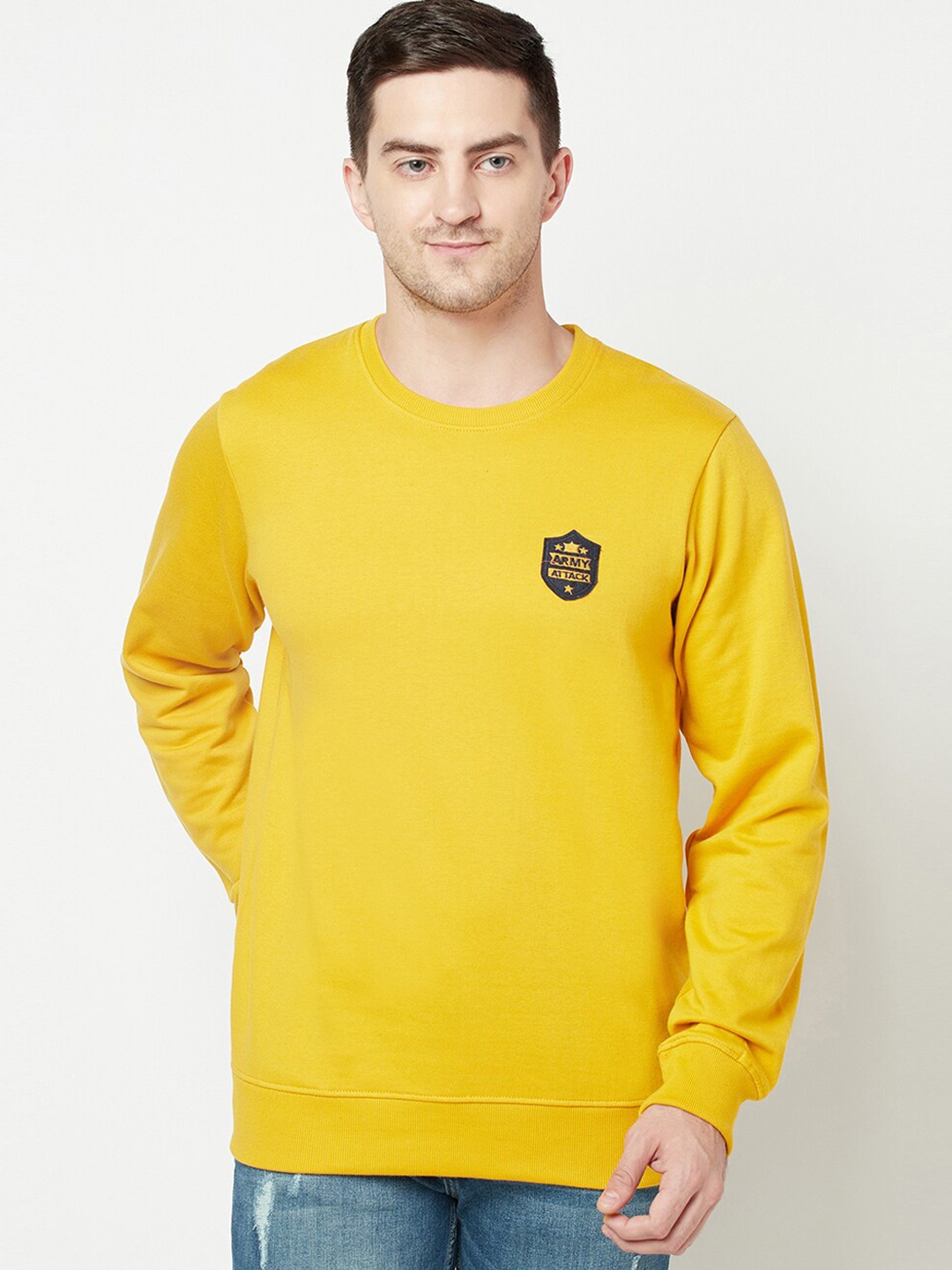 

ELEGANCE Men Yellow Sweatshirt