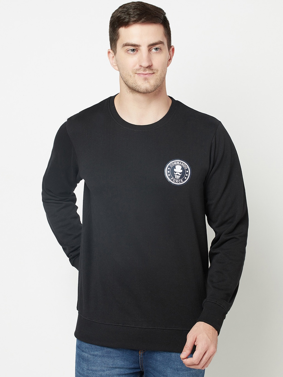 

ELEGANCE Men Black Sweatshirt