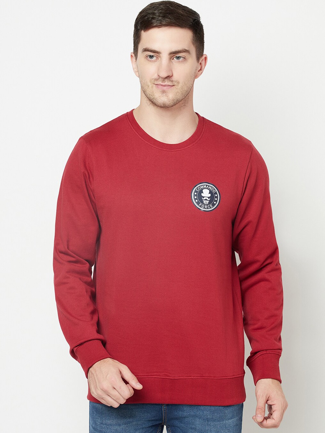 

ELEGANCE Men Red Sweatshirt