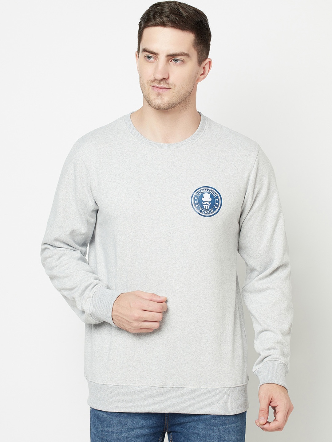 

ELEGANCE Men Grey Sweatshirt