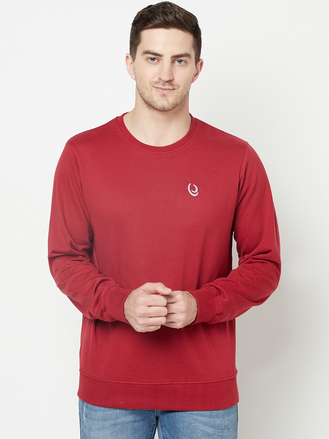

ELEGANCE Men Red Sweatshirt